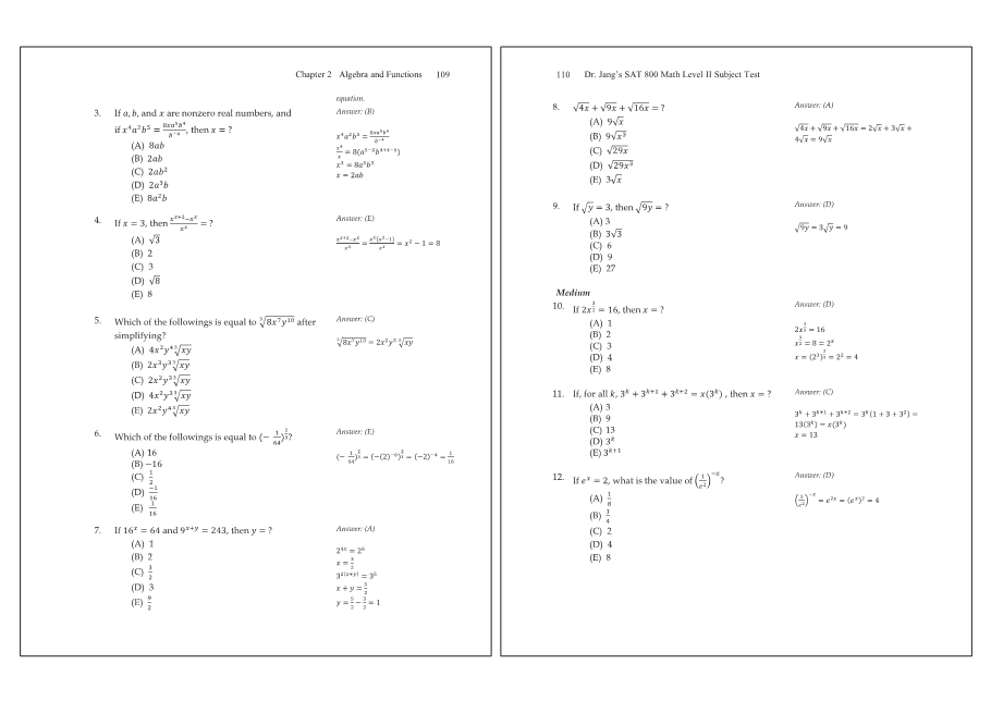 Dr.jang's SAT 800 Math2