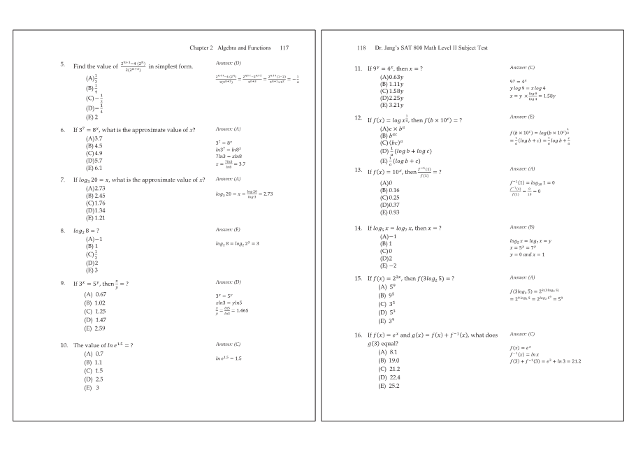 Dr.jang's SAT 800 Math2