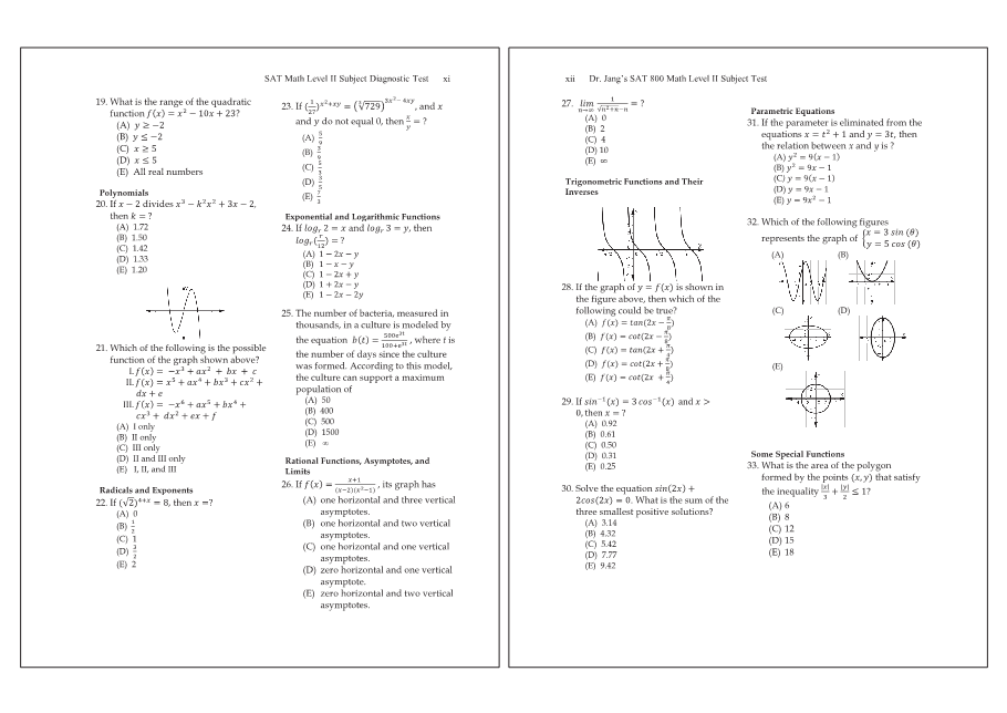 Dr.jang's SAT 800 Math2