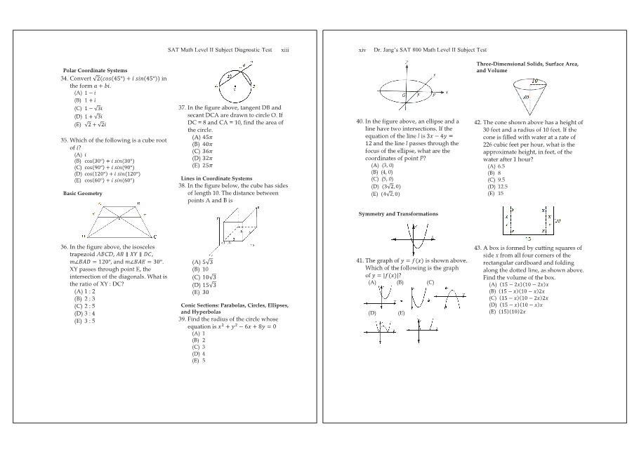 Dr.jang's SAT 800 Math2