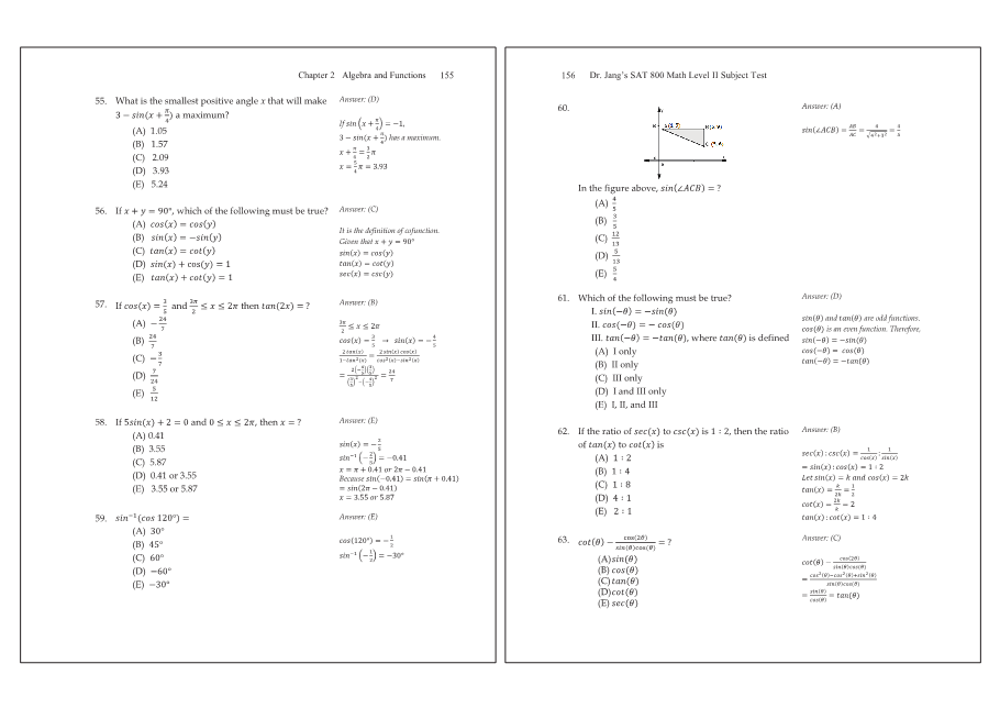 Dr.jang's SAT 800 Math2
