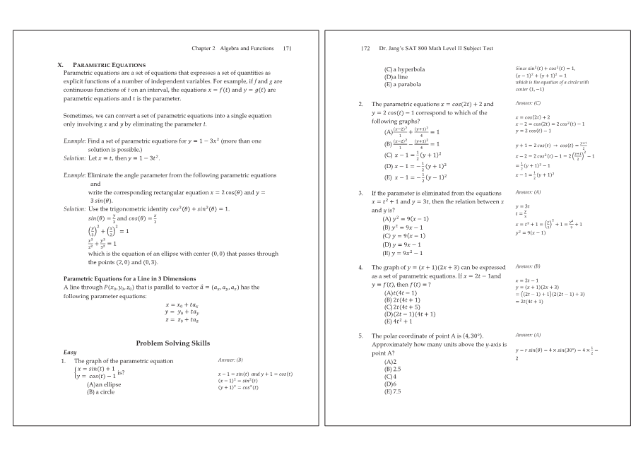 Dr.jang's SAT 800 Math2