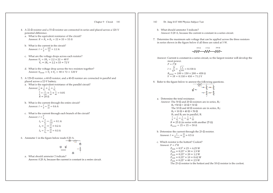 Dr.jang's SAT 800 Physics