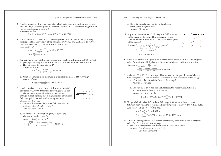 Dr.jang's SAT 800 Physics