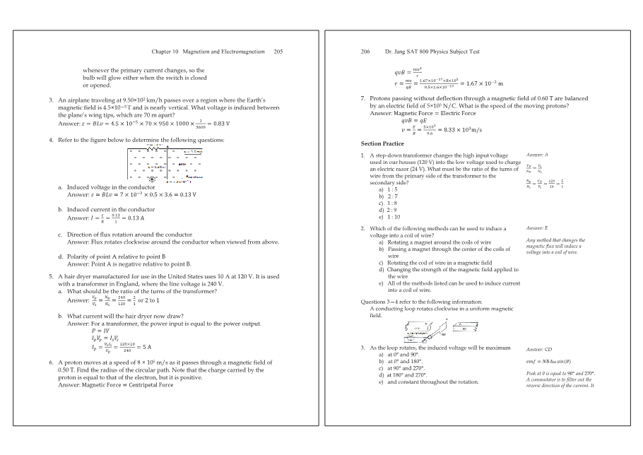 Dr.jang's SAT 800 Physics