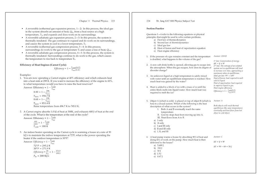 Dr.jang's SAT 800 Physics