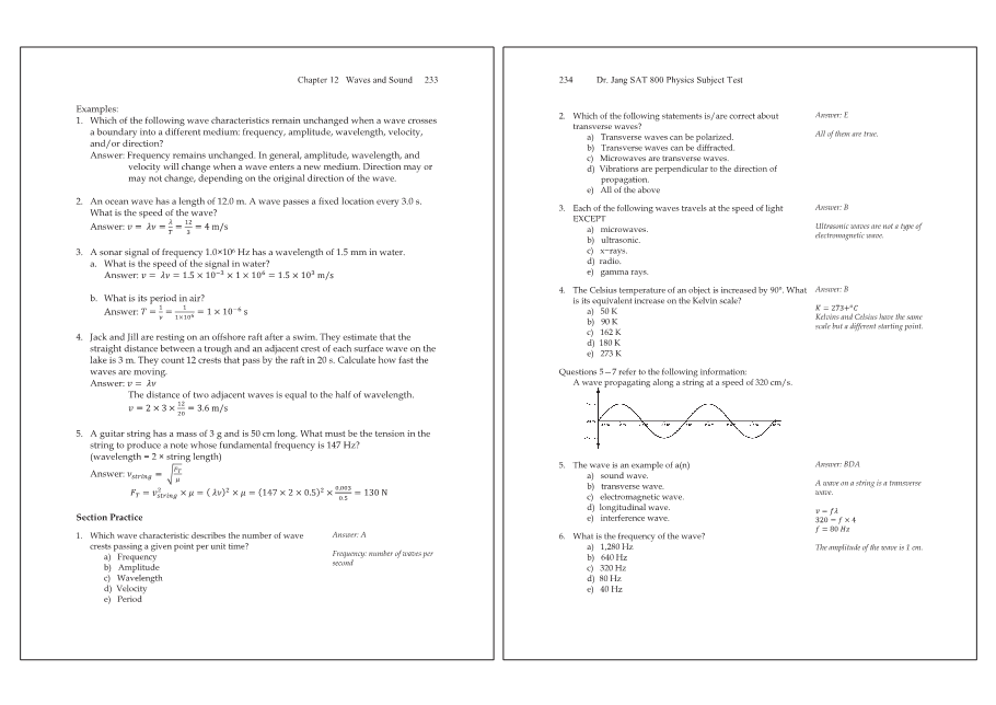 Dr.jang's SAT 800 Physics