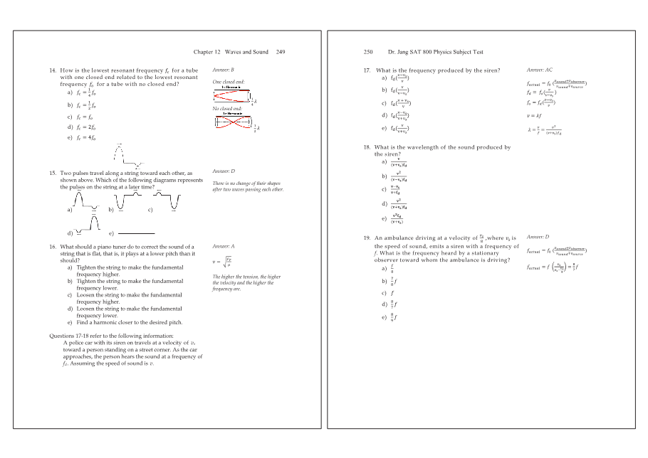 Dr.jang's SAT 800 Physics