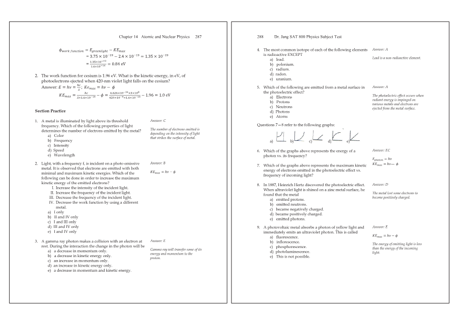 Dr.jang's SAT 800 Physics