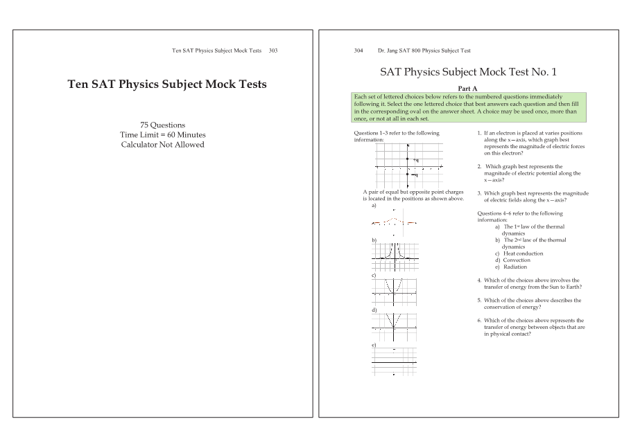Dr.jang's SAT 800 Physics