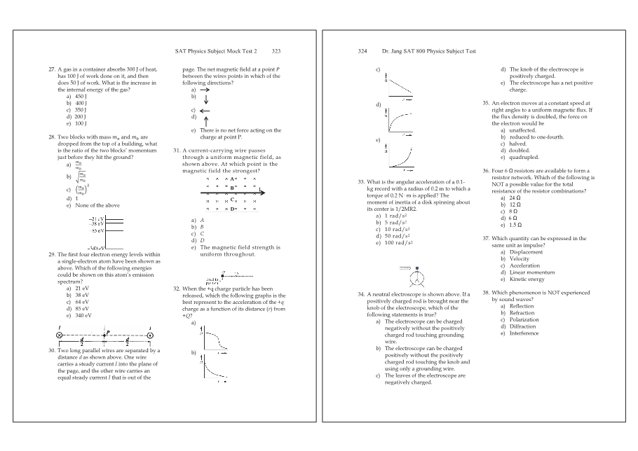 Dr.jang's SAT 800 Physics