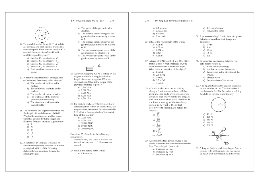 Dr.jang's SAT 800 Physics