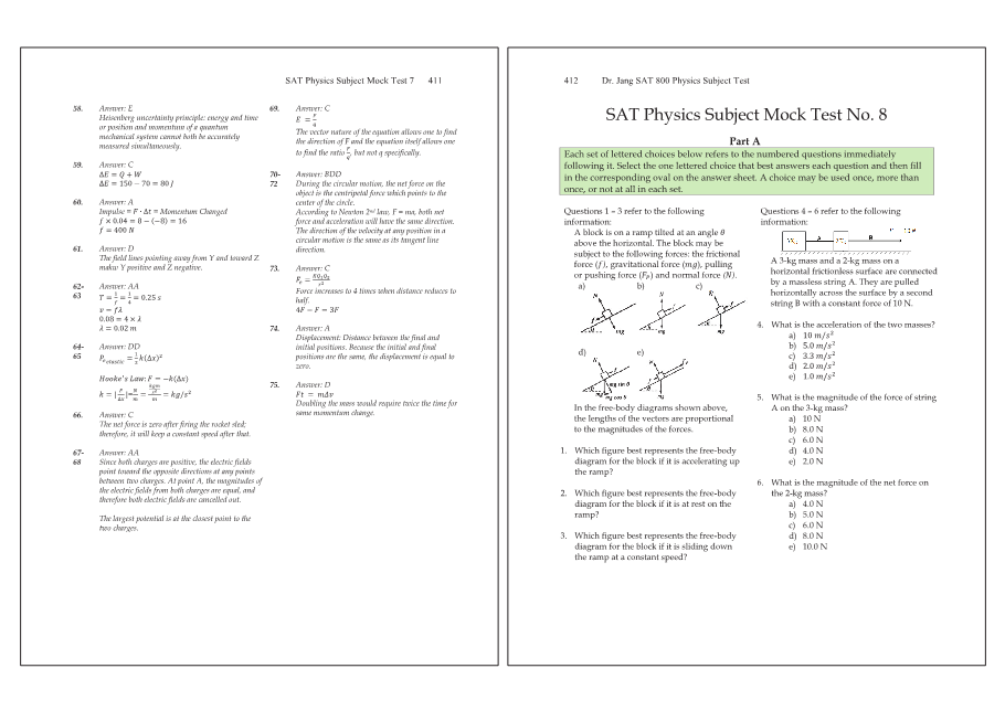Dr.jang's SAT 800 Physics