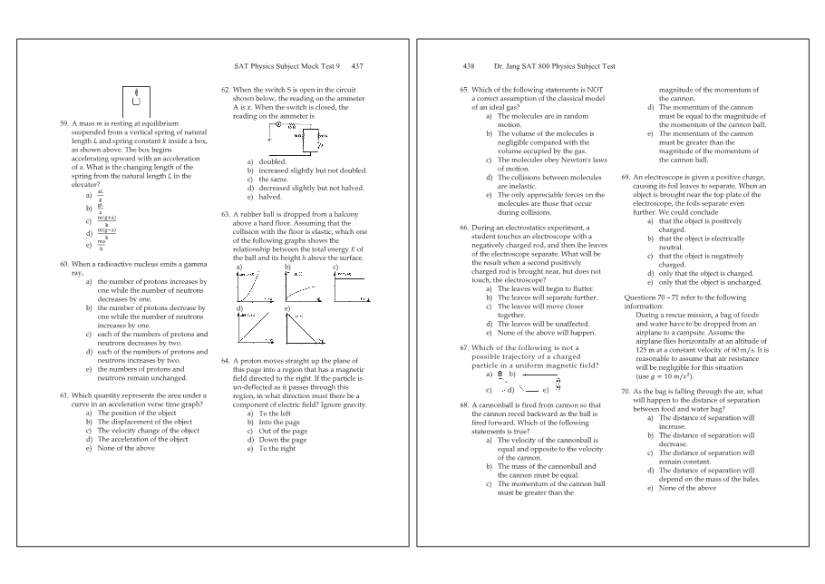 Dr.jang's SAT 800 Physics