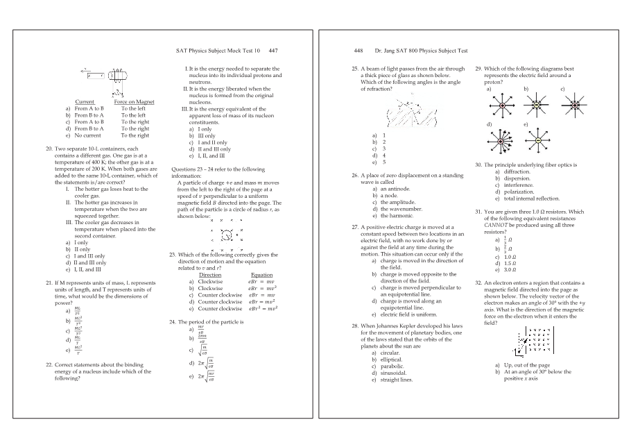 Dr.jang's SAT 800 Physics