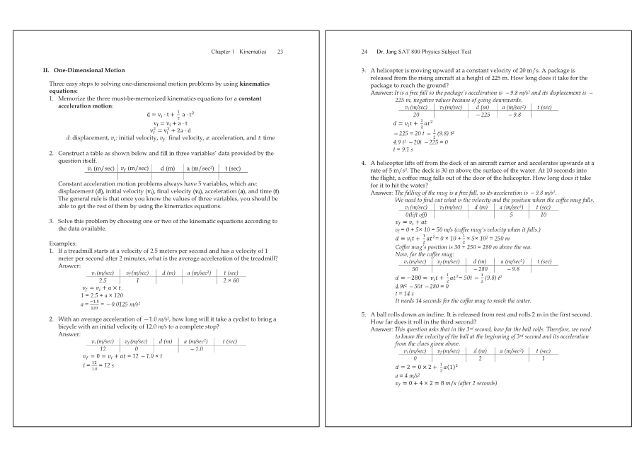 Dr.jang's SAT 800 Physics