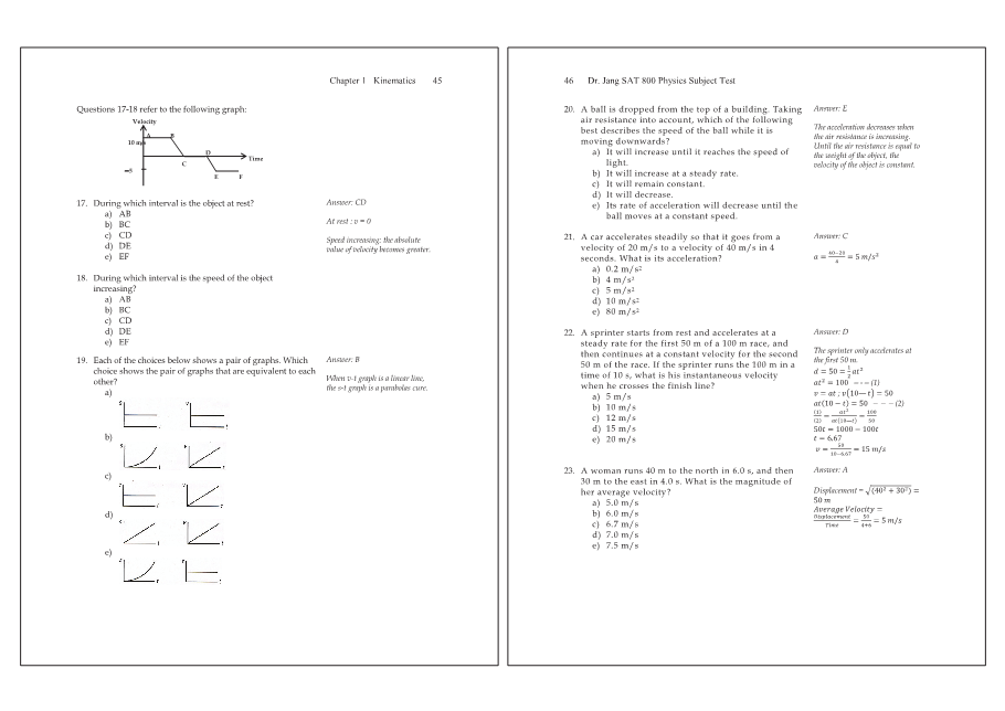 Dr.jang's SAT 800 Physics