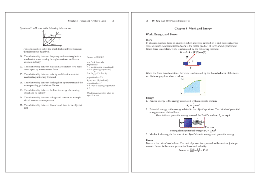 Dr.jang's SAT 800 Physics