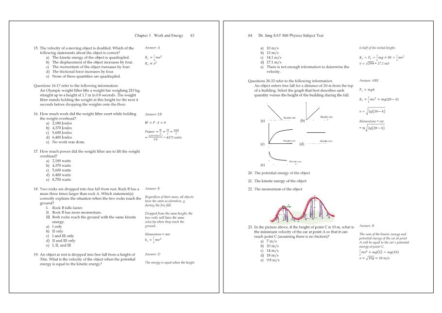 Dr.jang's SAT 800 Physics