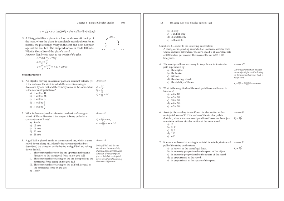 Dr.jang's SAT 800 Physics