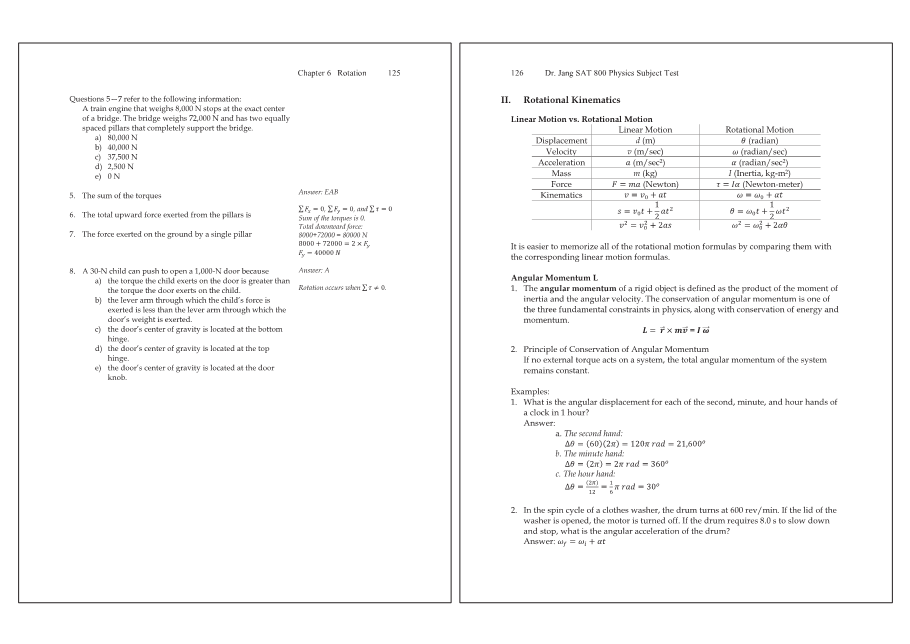 Dr.jang's SAT 800 Physics