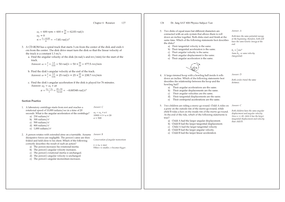 Dr.jang's SAT 800 Physics