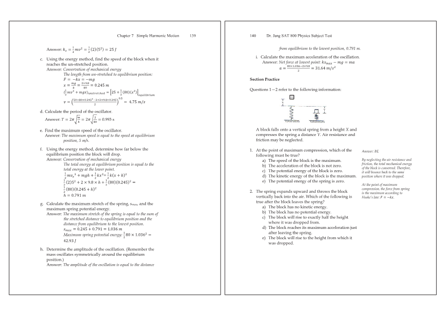Dr.jang's SAT 800 Physics